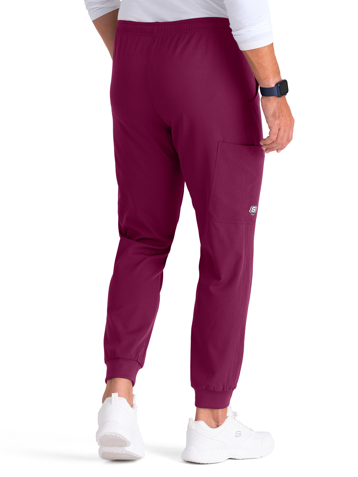 Men's Velcro Closure Cargo Pocket Pant - SKP572 - Wine