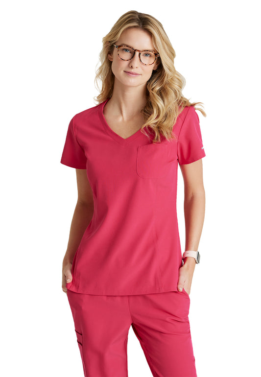 Women's High-Low Hem Tuck-In Top - SKT147 - Vibrance Pink