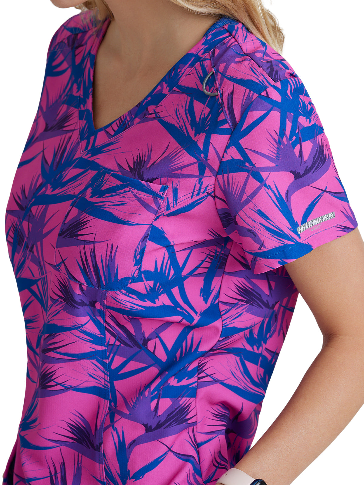 Women's High-Low Hem Tuck-In Top - SKT174 - Bird Of Paradise