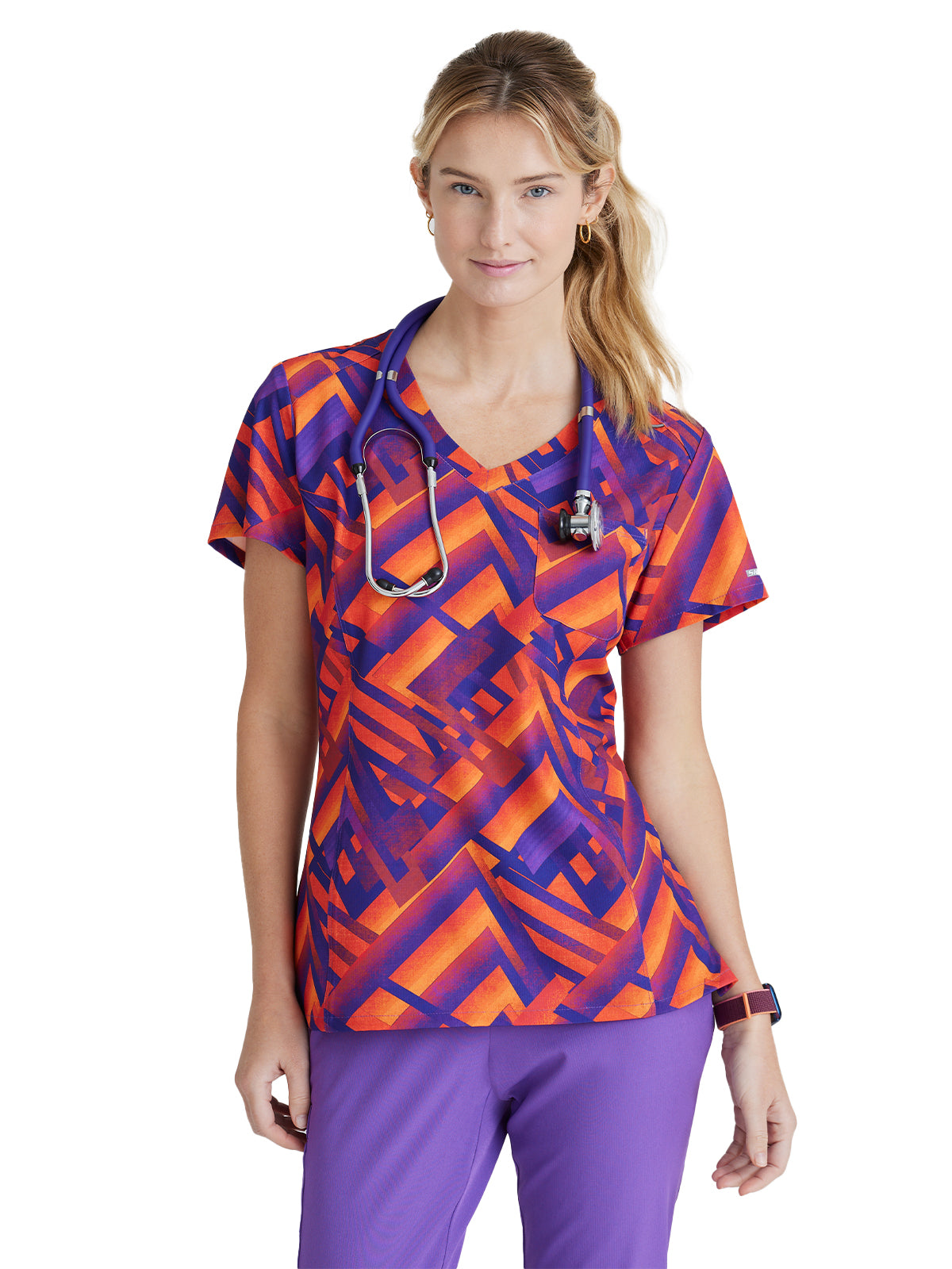 Women's High-Low Hem Tuck-In Top - SKT174 - Royal Radiance