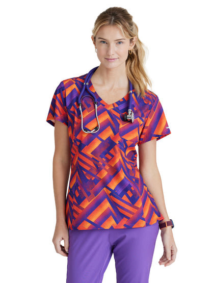 Women's High-Low Hem Tuck-In Top - SKT174 - Royal Radiance