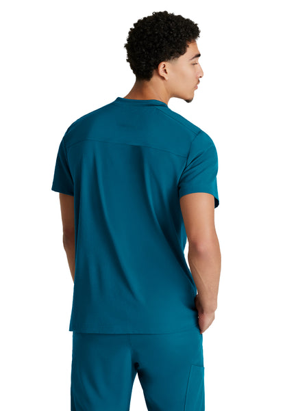 Men's Three-Pocket Round Neck Thesis Scrub Top - SKT193 - Bahama