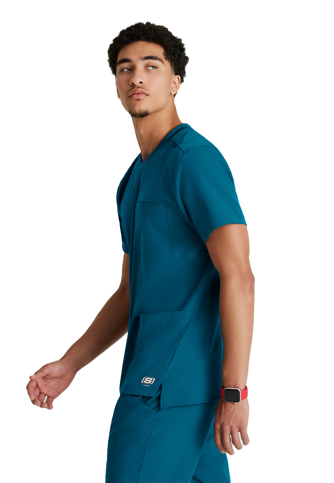 Men's Three-Pocket Round Neck Thesis Scrub Top - SKT193 - Bahama