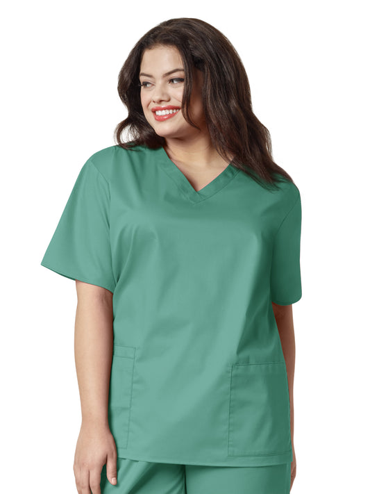 Women's V-Neck Top - 101 - Surgical Green