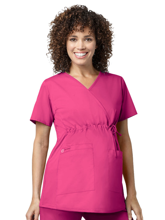 Women's Four-Pocket Maternity Fit Top - 145 - Fuchsia