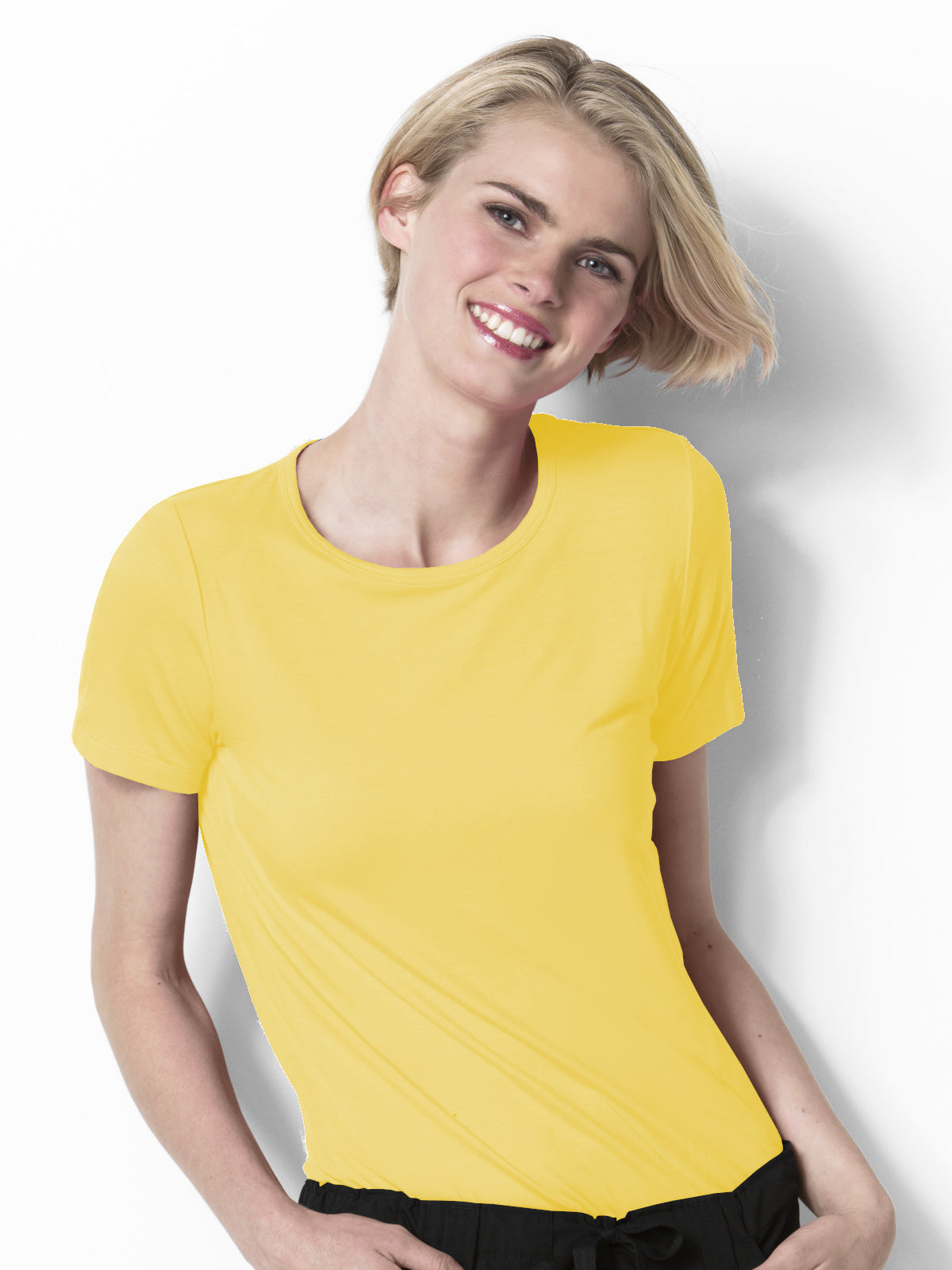 Women's Short Sleeve Top - 2209 - Yellow