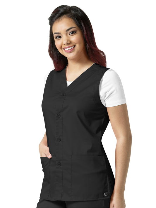 Unisex Two-Pocket Volunteer Vest - 300 - Black