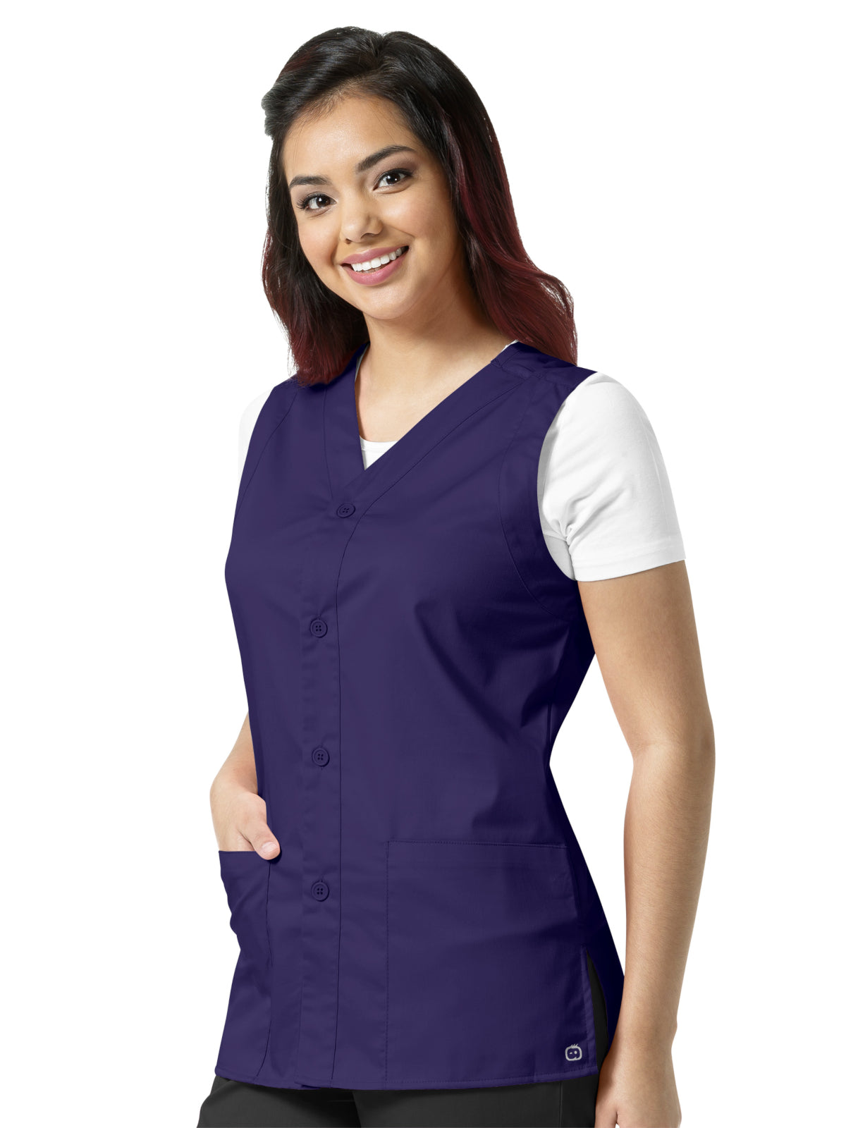 Unisex Two-Pocket Volunteer Vest - 300 - Grape