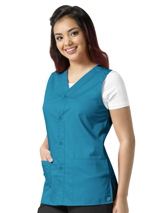 Unisex Two-Pocket Volunteer Vest - 300 - Teal Blue