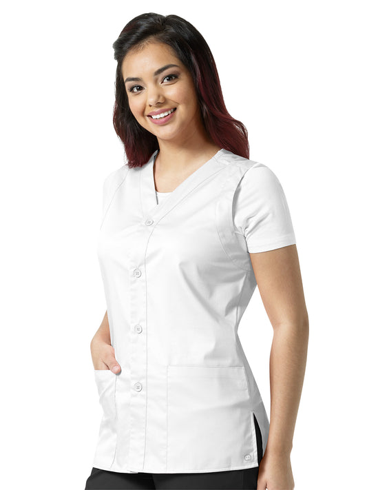 Unisex Two-Pocket Volunteer Vest - 300 - White