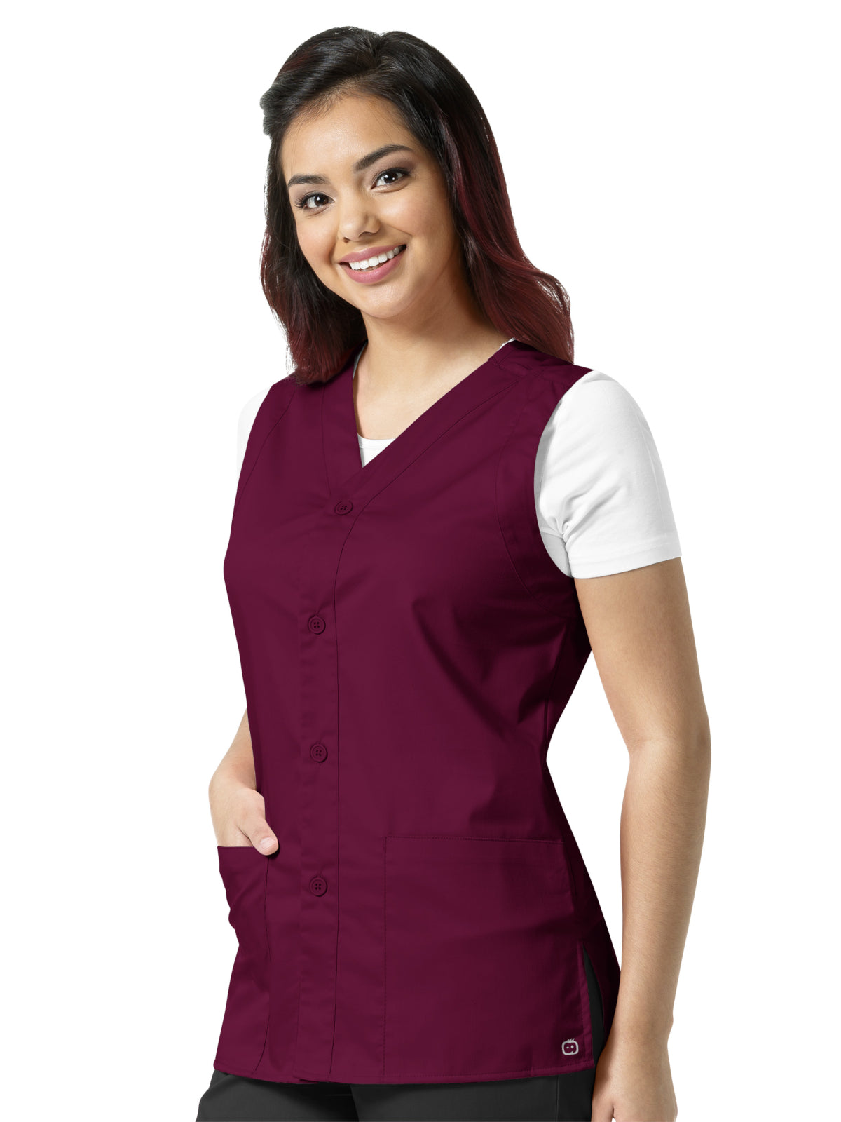 Unisex Two-Pocket Volunteer Vest - 300 - Wine