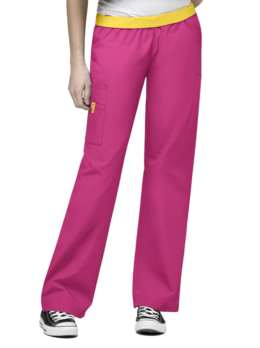 Women's Full-Elastic Cargo Pant - 5016 - Hot Pink