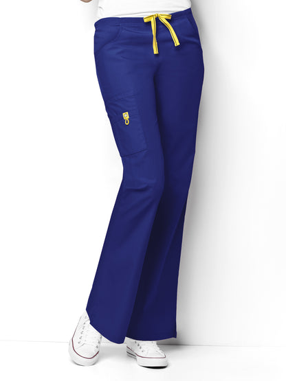 Women's Six-Pocket Flare Leg Cargo Pant - 5026 - Galaxy Blue