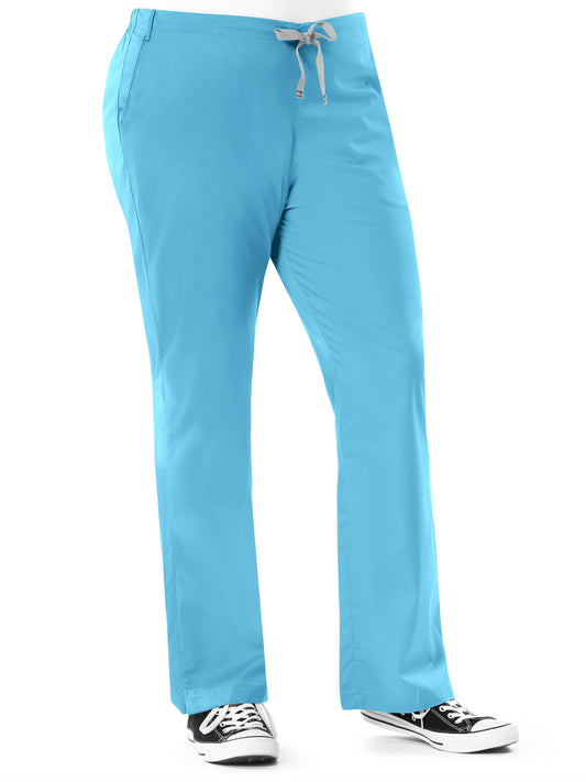 Women's Four-Pocket Flare Leg Pant - 502 - Light Turquoise