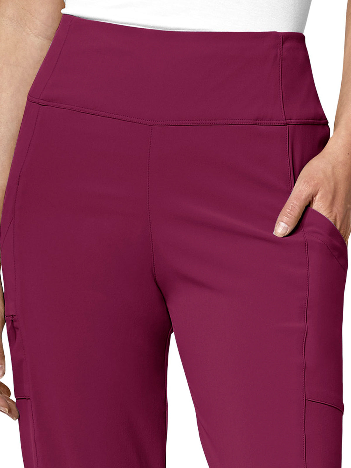 Women's Three-Pocket High-Waist Pant - 5134 - Wine