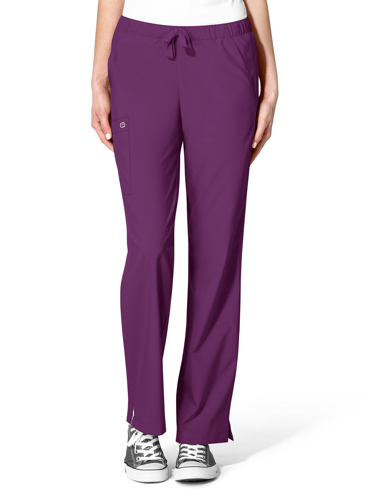 Women's Five-Pocket Drawstring Pant - 5255 - Eggplant