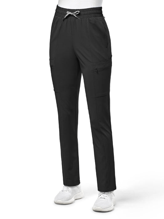 Women's High Waist Slim Cargo Pant - 5334 - Black