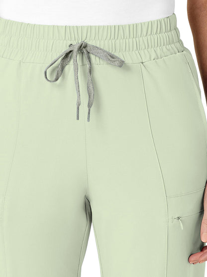 Women's High Waist Slim Cargo Pant - 5334 - Fresh Mint