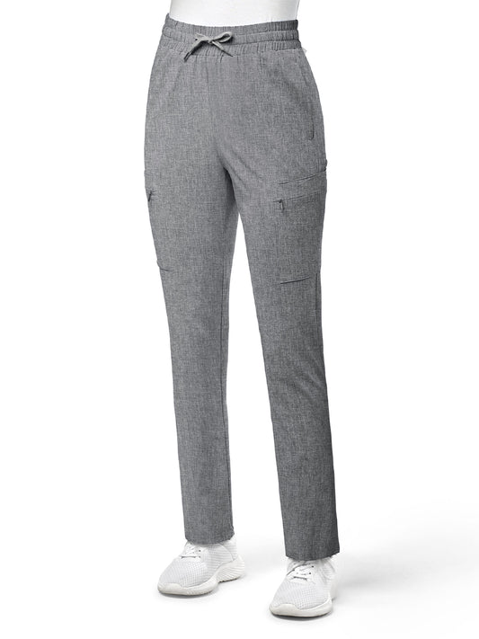 Women's High Waist Slim Cargo Pant - 5334 - Grey Heather