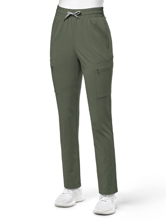 Women's High Waist Slim Cargo Pant - 5334 - Olive