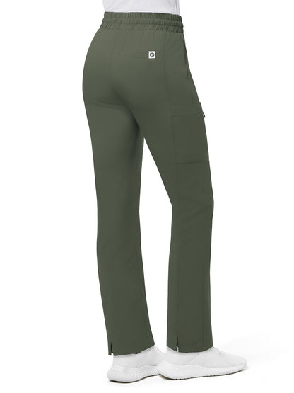 Women's High Waist Slim Cargo Pant - 5334 - Olive
