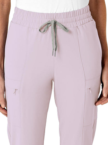 Women's High Waist Slim Cargo Pant - 5334 - Pastel Lilac