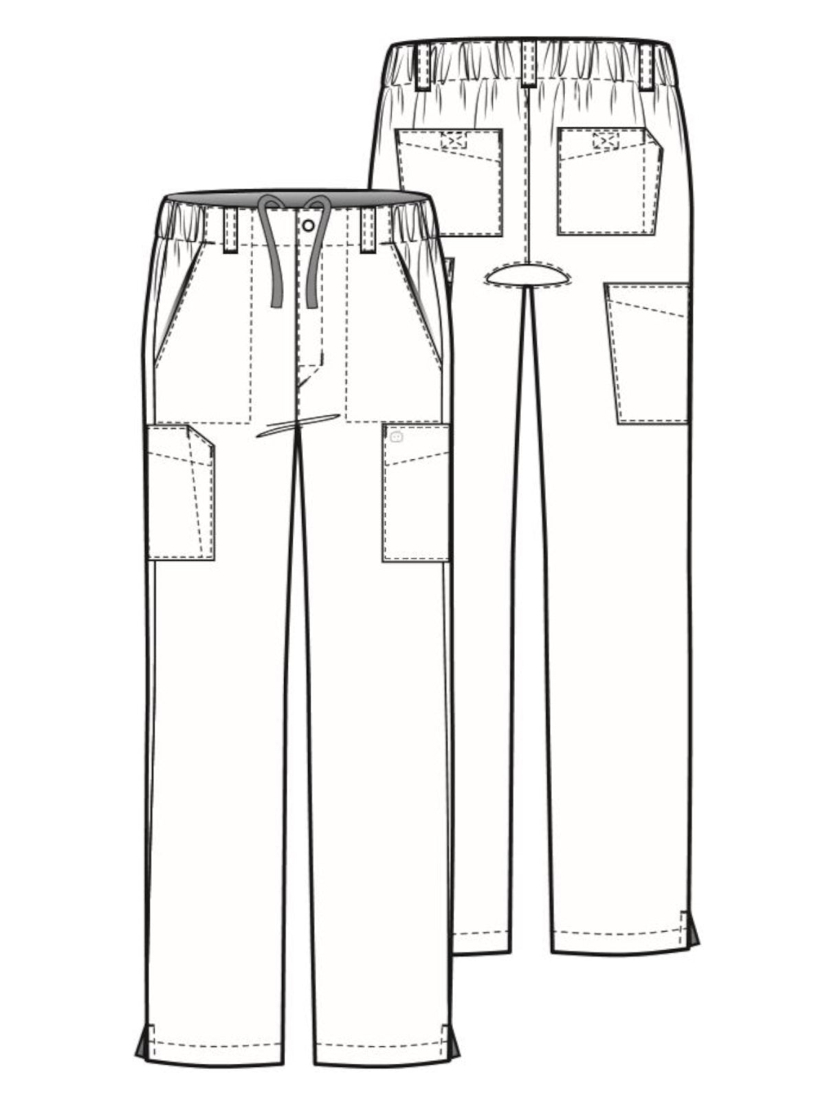 Men's Flat Front Cargo Pant - 5355 - White