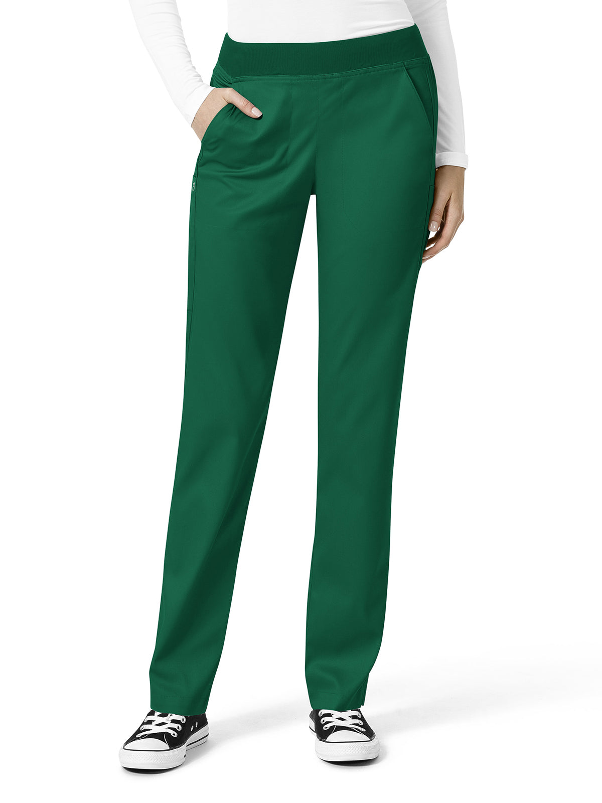 Women's Four-Pocket Knit Waist Cargo Pant - 5419 - Hunter Green