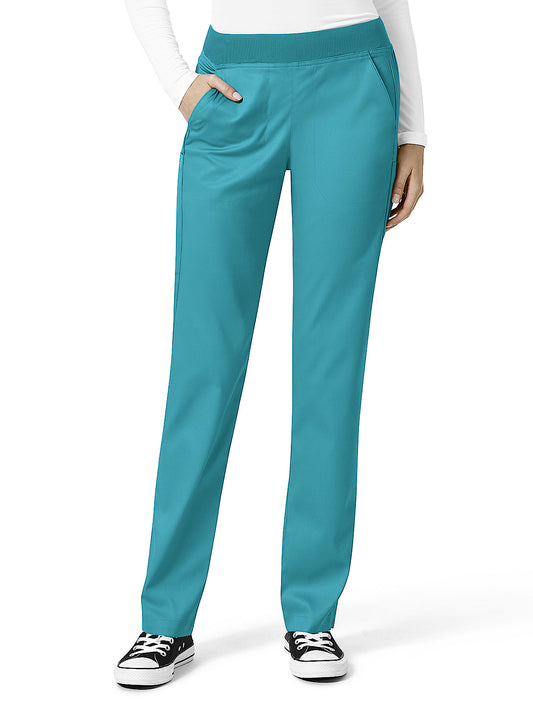 Women's Four-Pocket Knit Waist Cargo Pant - 5419 - Teal