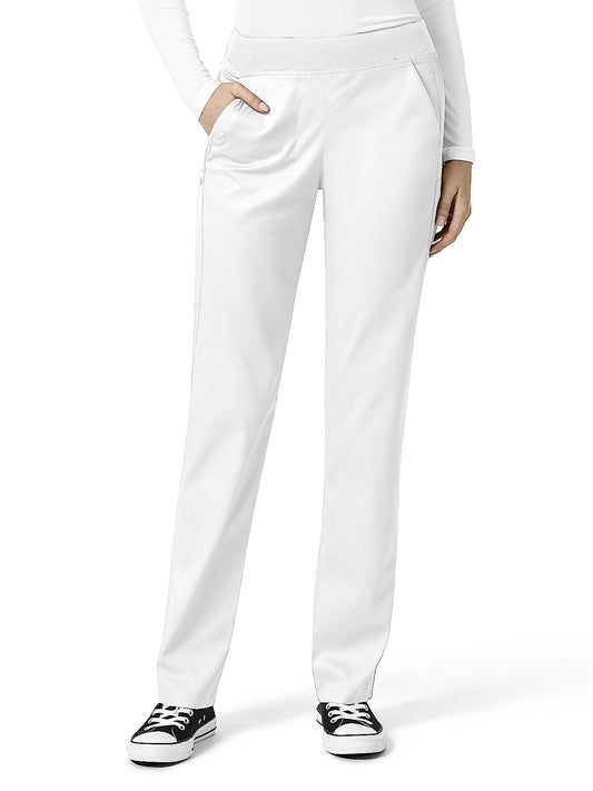 Women's Four-Pocket Knit Waist Cargo Pant - 5419 - White