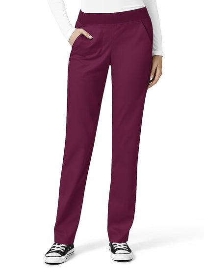 Women's Four-Pocket Knit Waist Cargo Pant - 5419 - Wine