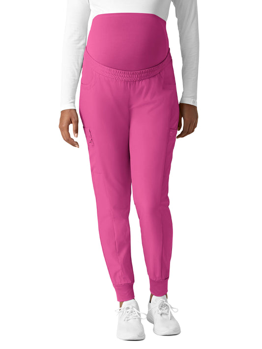 Women's Seven-Pocket Maternity Jogger Pant - 5455 - Hot Pink