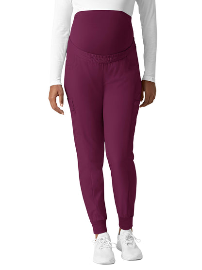 Women's Seven-Pocket Maternity Jogger Pant - 5455 - Wine