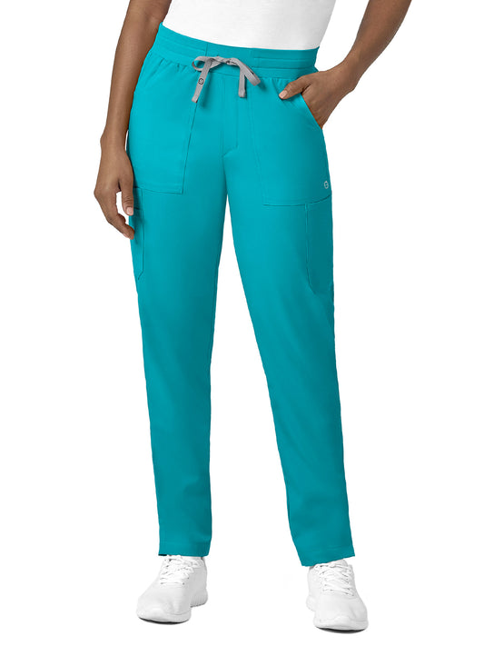 Women's Ten-Pocket Slim Leg Cargo Pant - 5519 - Teal Blue