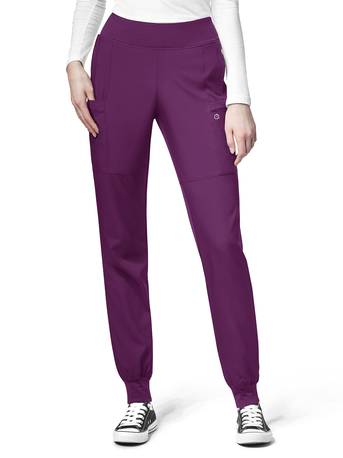 Women's Eight-Pocket Comfort Waist Pant - 5555 - Eggplant