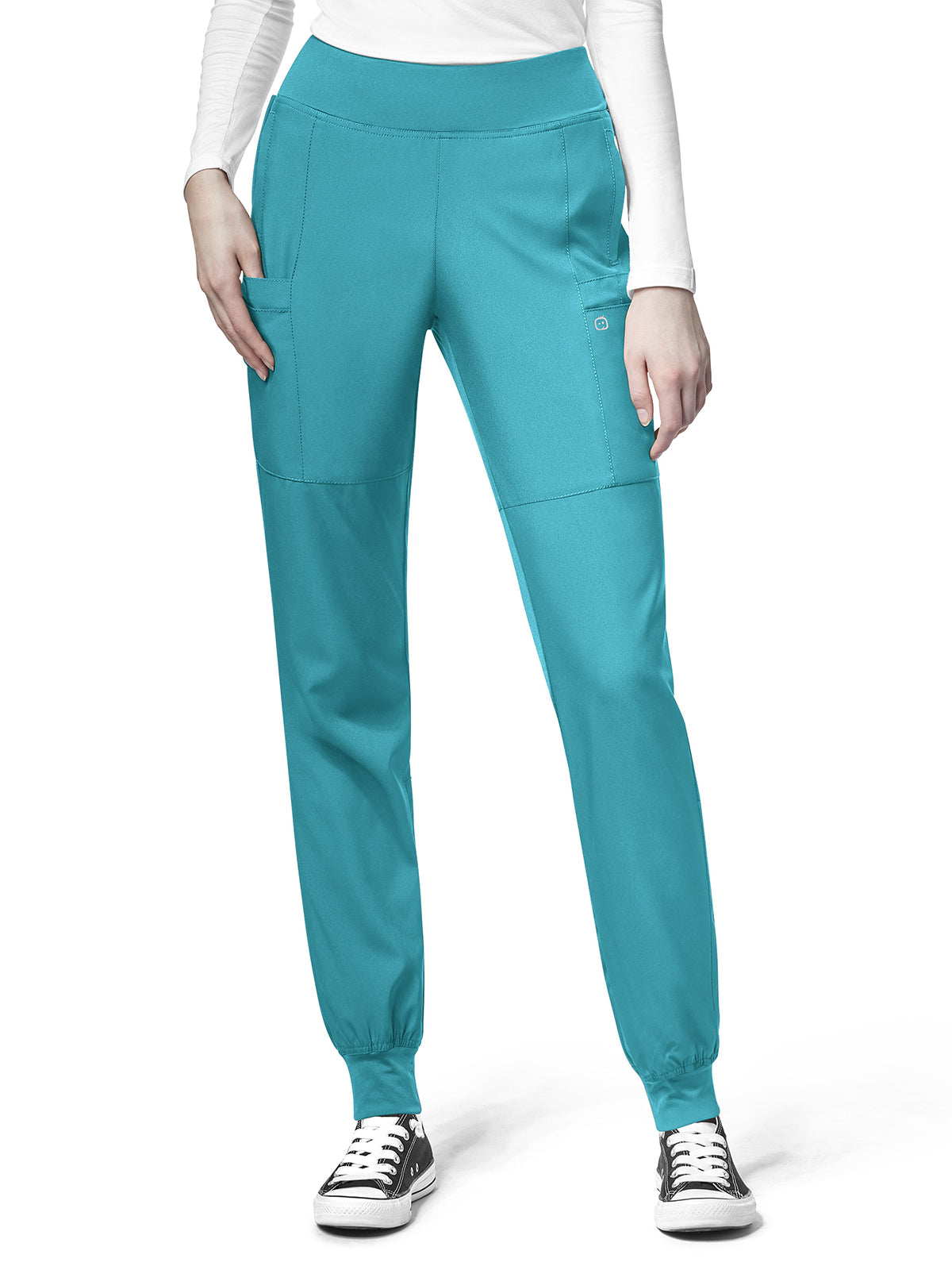 Women's Eight-Pocket Comfort Waist Pant - 5555 - Teal