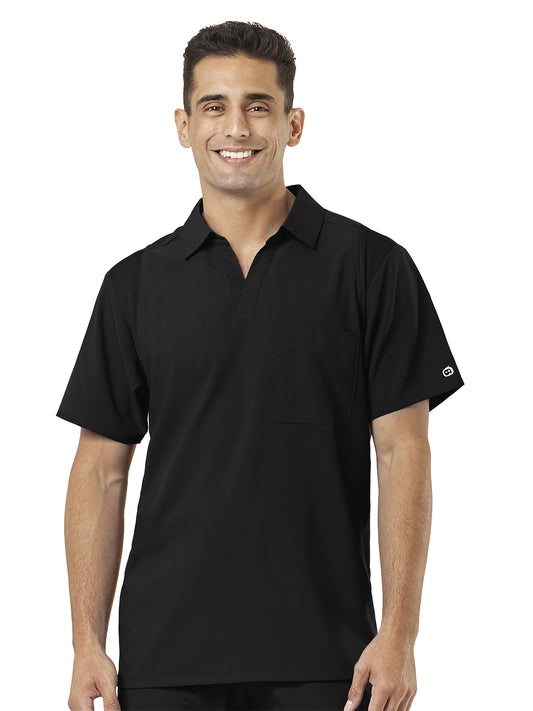 Men's Collar Top - 6055 - Black