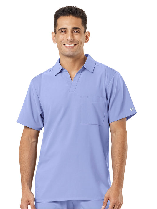 Men's Collar Top - 6055 - Ceil Blue