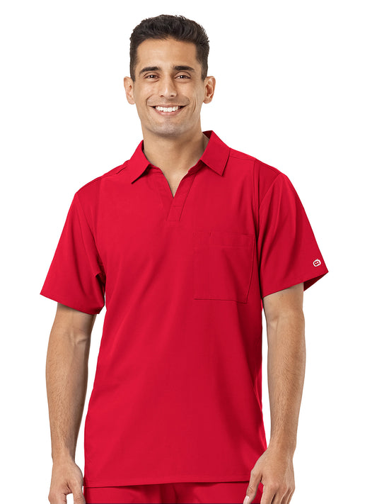 Men's Collar Top - 6055 - Red