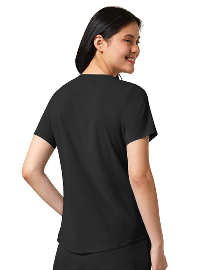 Women's Four-Pocket V-Neck Top - 6134 - Black