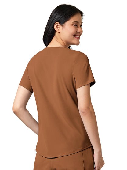 Women's Four-Pocket V-Neck Top - 6134 - Chai