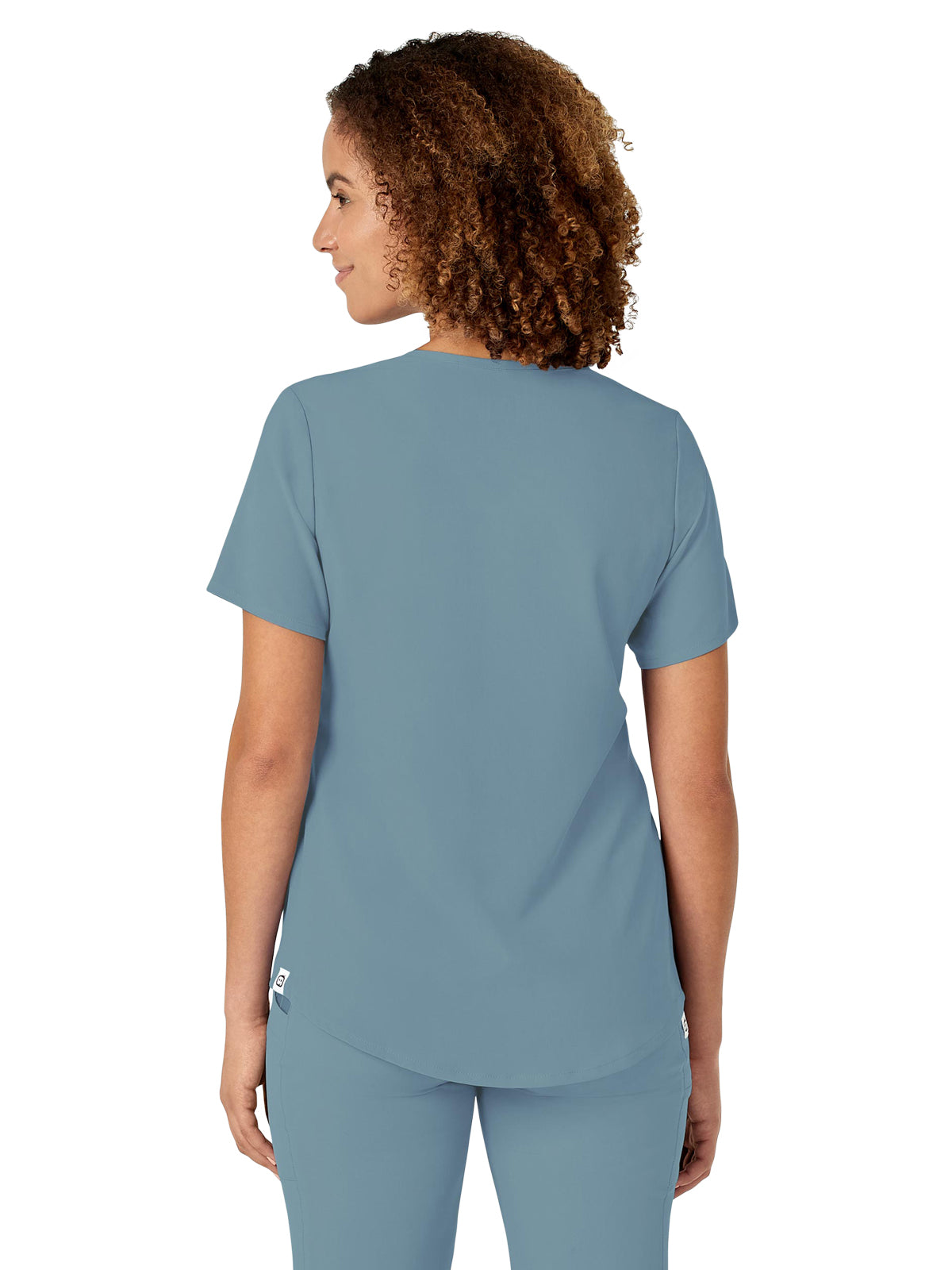 Women's Four-Pocket V-Neck Top - 6134 - Elemental Blue