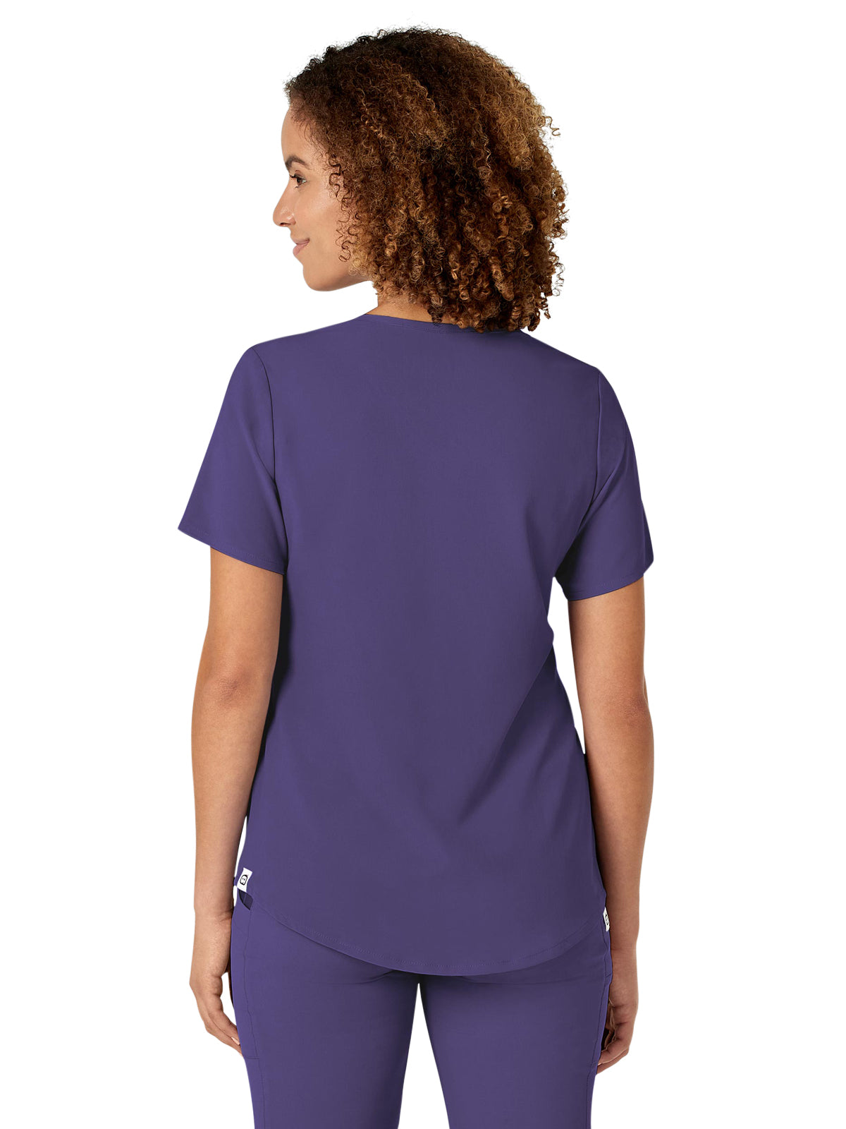 Women's Four-Pocket V-Neck Top - 6134 - Grape