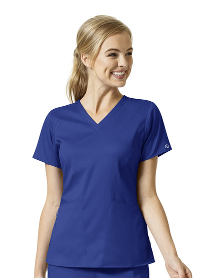 Women's 4 Pocket V-Neck Top - 6319 - Galaxy Blue