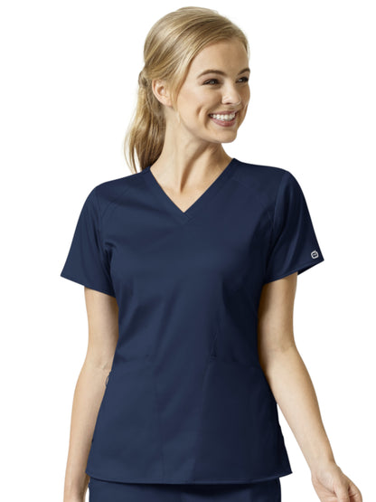 Women's 4 Pocket V-Neck Top - 6319 - Navy