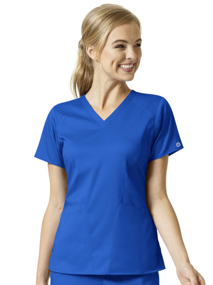 Women's 4 Pocket V-Neck Top - 6319 - Royal