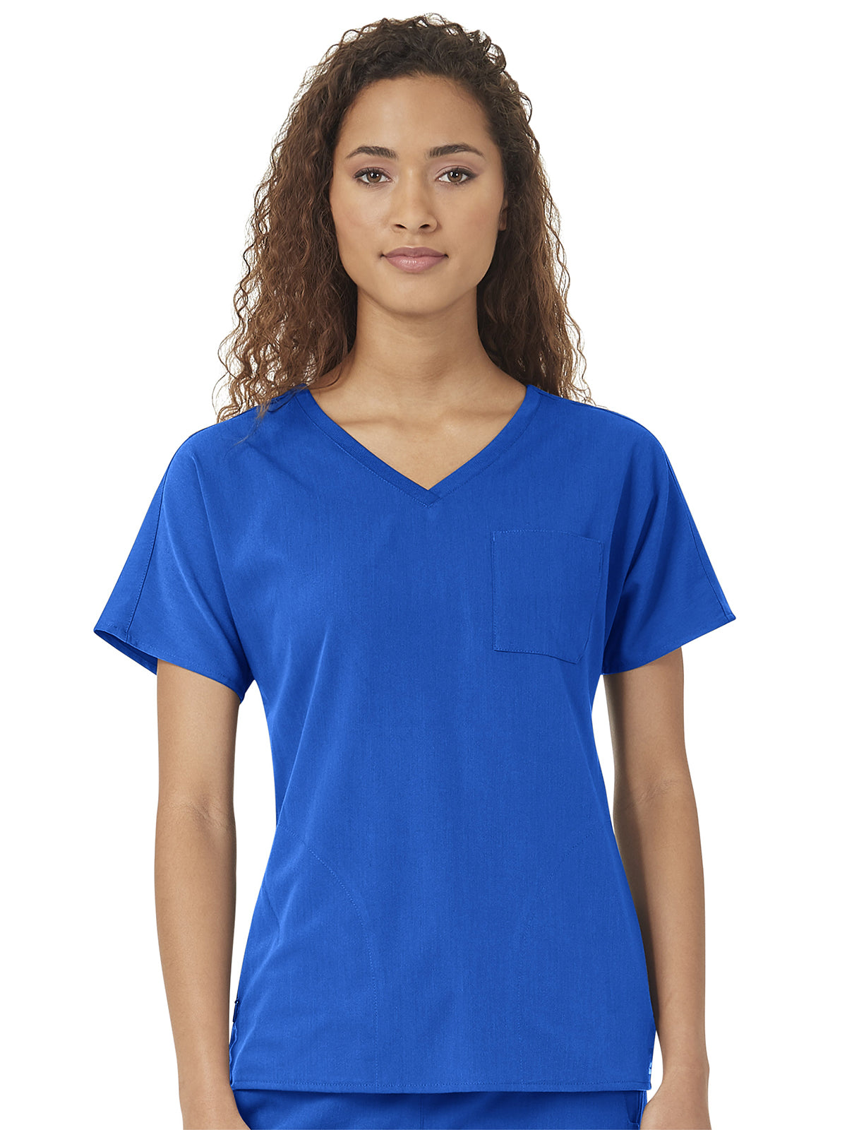 Women's Three-Pocket Dolman V-Neck Top - 6329 - Royal