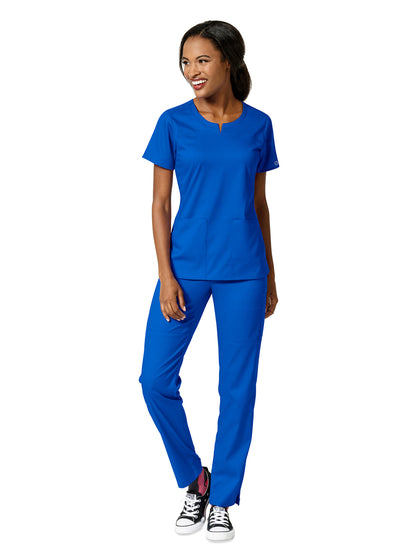 Women's 4 Pocket Notch Neck Top - 6419 - Royal