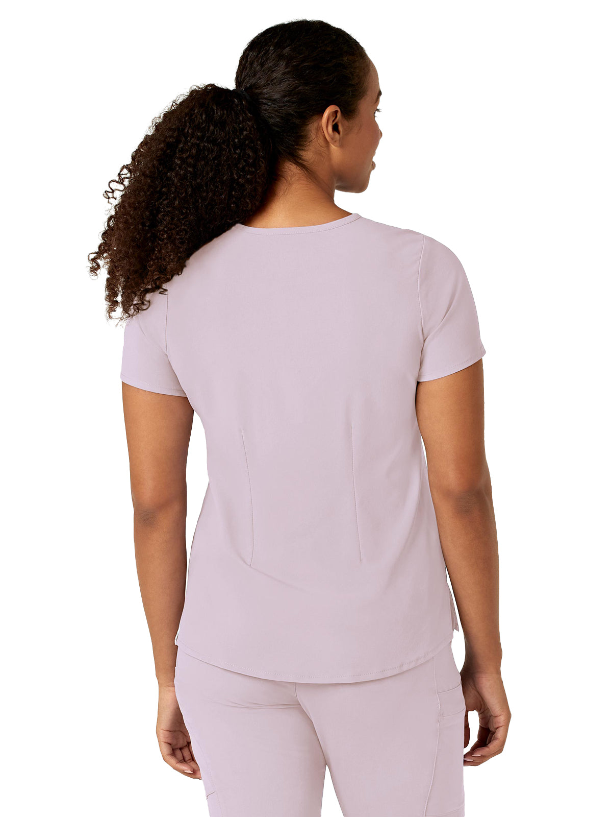 Women's One-Pocket Mandarin Collar Tuck-In Top - 6434 - Pastel Lilac