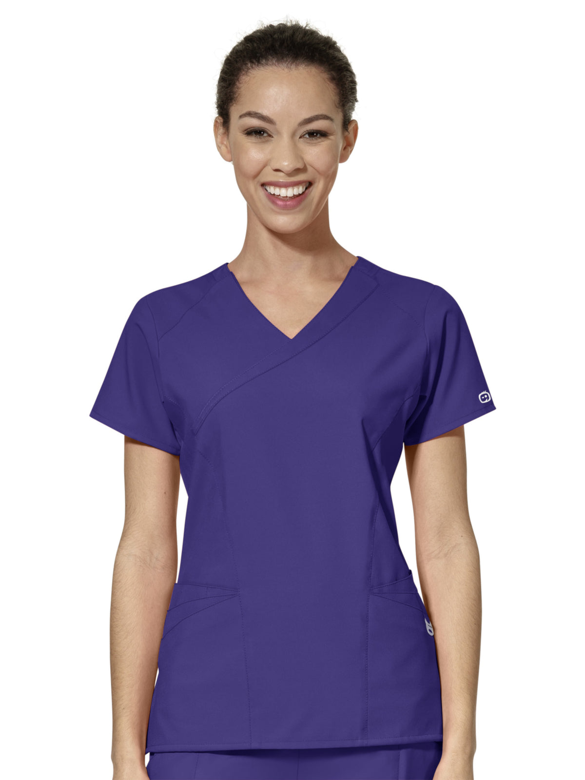 Women's Ten-Pocket Mock Wrap Top - 6455 - Grape